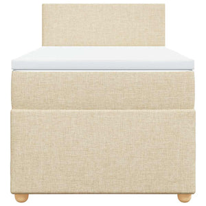 Giroletto a Molle con Materasso Crema 80x200 cm inTessuto