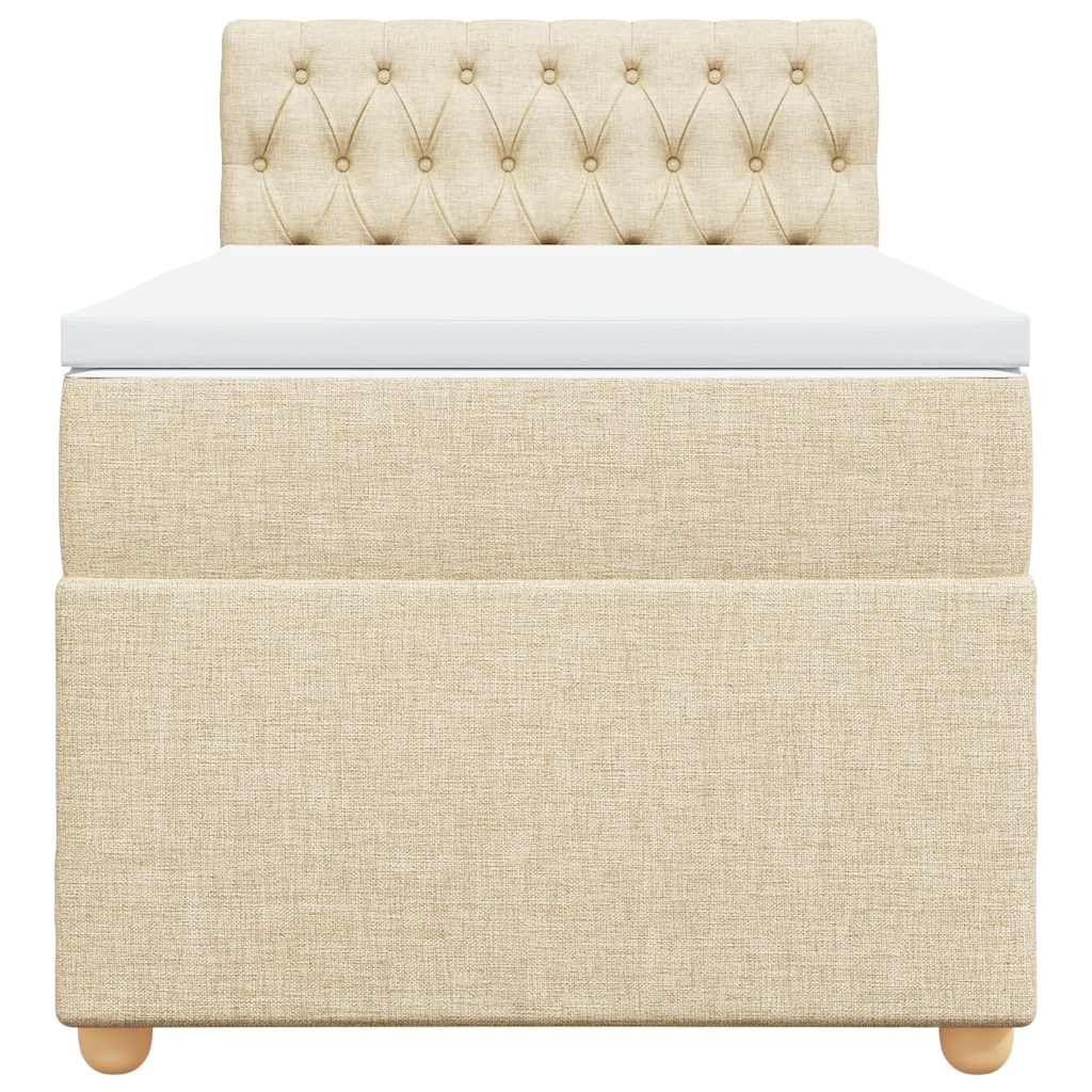 Giroletto a Molle con Materasso Crema 80x200 cm inTessuto 3286519