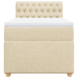 Giroletto a Molle con Materasso Crema 80x200 cm inTessuto 3286519