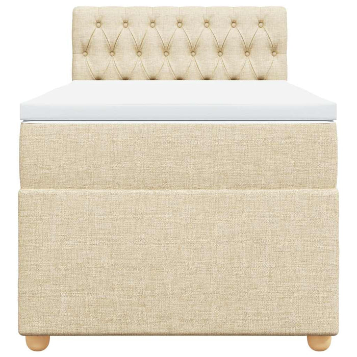 Giroletto a Molle con Materasso Crema 80x200 cm inTessuto 3286519