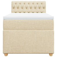 Giroletto a Molle con Materasso Crema 90x190 cm in Tessuto 3286547