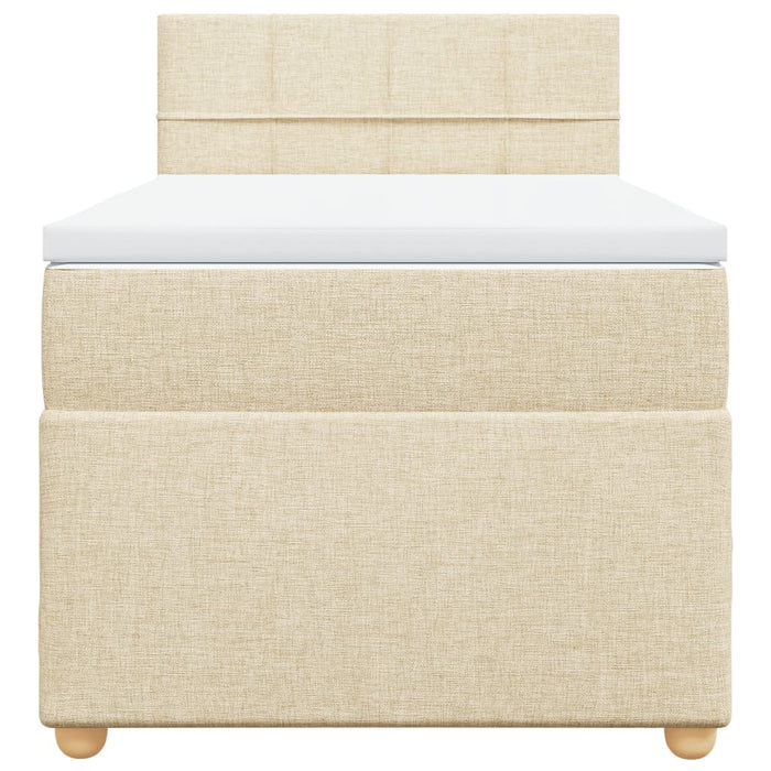 Giroletto a Molle con Materasso Crema 90x200 cm inTessuto 3286568