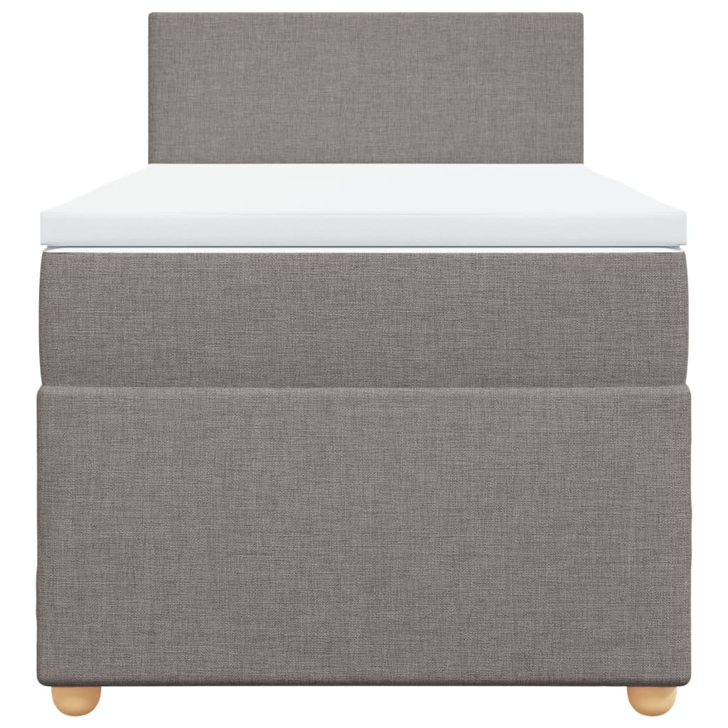 Giroletto a Molle con Materasso Tortora 100x200 cm in Tessuto 3286588