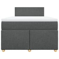 Giroletto a Molle con Materasso Grigio Scuro 120x190cm Tessuto 3286613