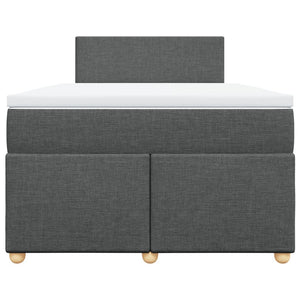 Giroletto a Molle con Materasso Grigio Scuro 120x190cm Tessuto 3286613