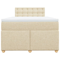 Giroletto a Molle con Materasso Crema 120x190 cm in Tessuto 3286638