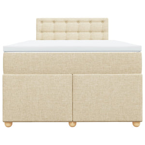 Giroletto a Molle con Materasso Crema 120x190 cm in Tessuto 3286638