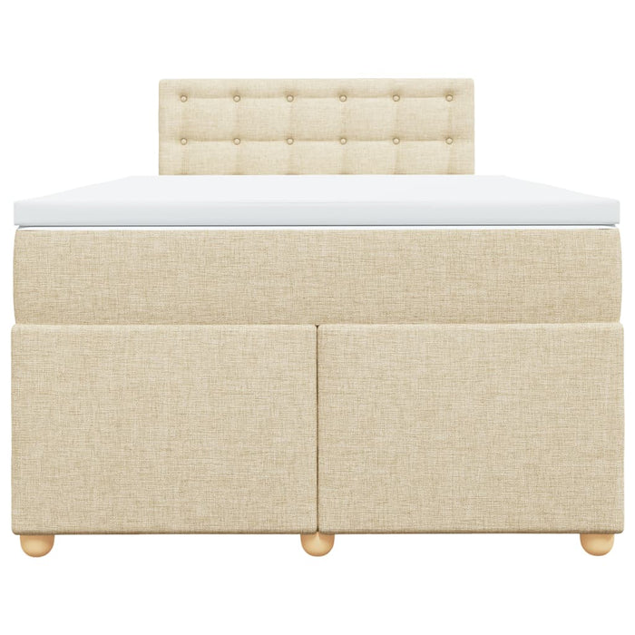 Giroletto a Molle con Materasso Crema 120x190 cm in Tessuto 3286638