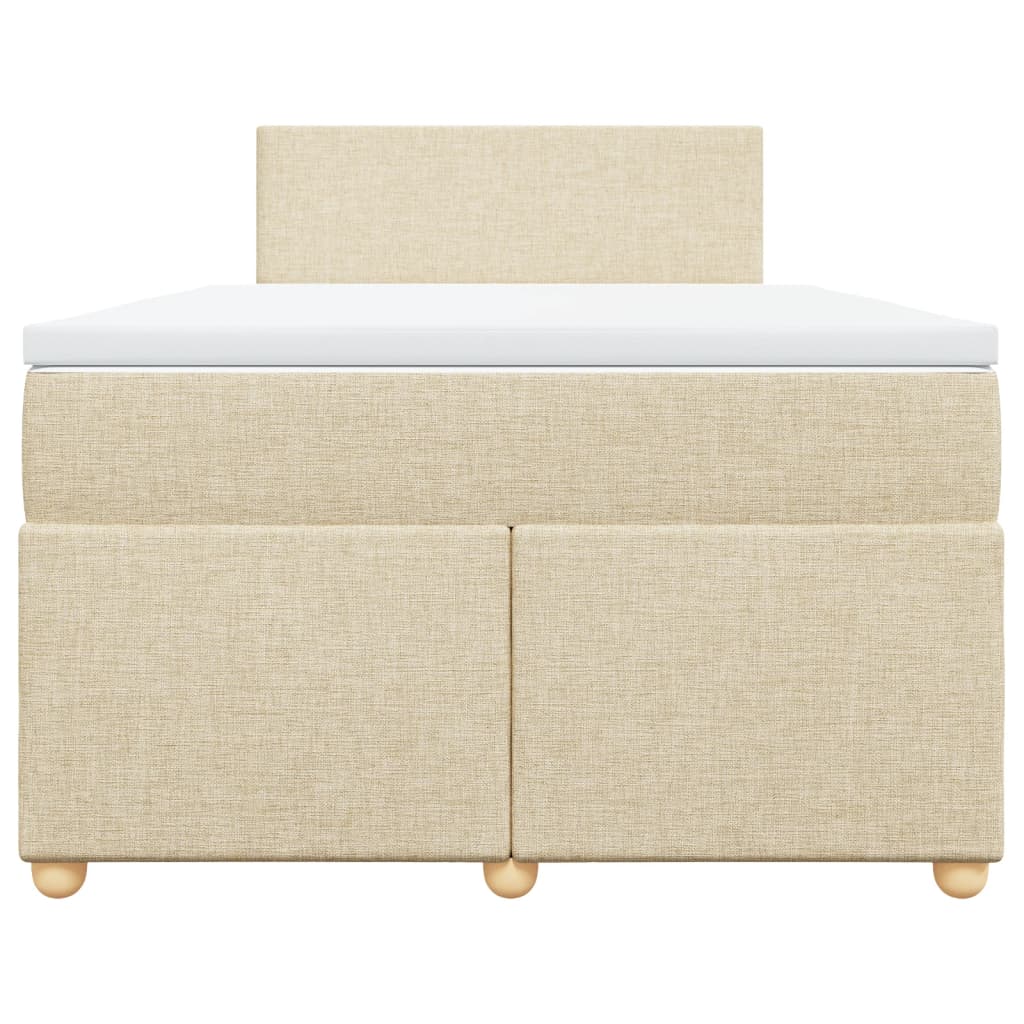 Giroletto a Molle con Materasso Crema 120x200 cm in Tessuto 3286645