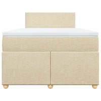 Giroletto a Molle con Materasso Crema 120x200 cm in Tessuto 3286645