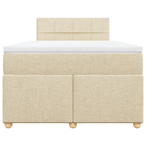 Giroletto a Molle con Materasso Crema 120x200 cm in Tessuto 3286652