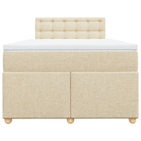 Giroletto a Molle con Materasso Crema 120x200 cm in Tessuto 3286666