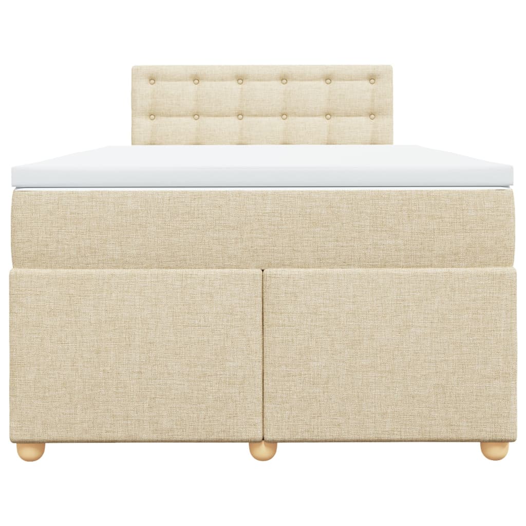 Giroletto a Molle con Materasso Crema 120x200 cm in Tessuto 3286666