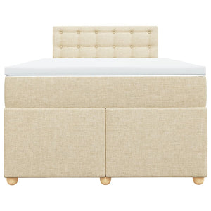 Giroletto a Molle con Materasso Crema 120x200 cm in Tessuto 3286666