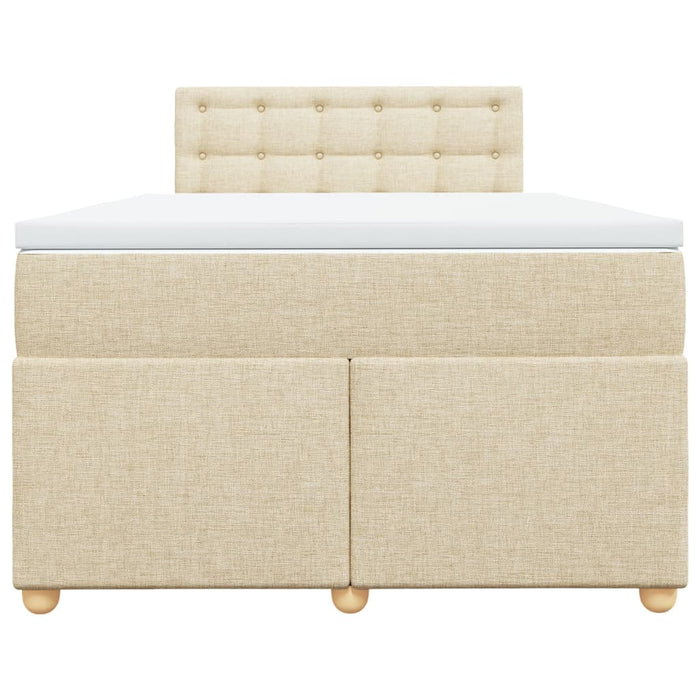 Giroletto a Molle con Materasso Crema 120x200 cm in Tessuto 3286666