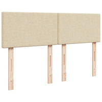 vidaXL Giroletto a Molle con Materasso Crema 160x200 cm in Tessuto