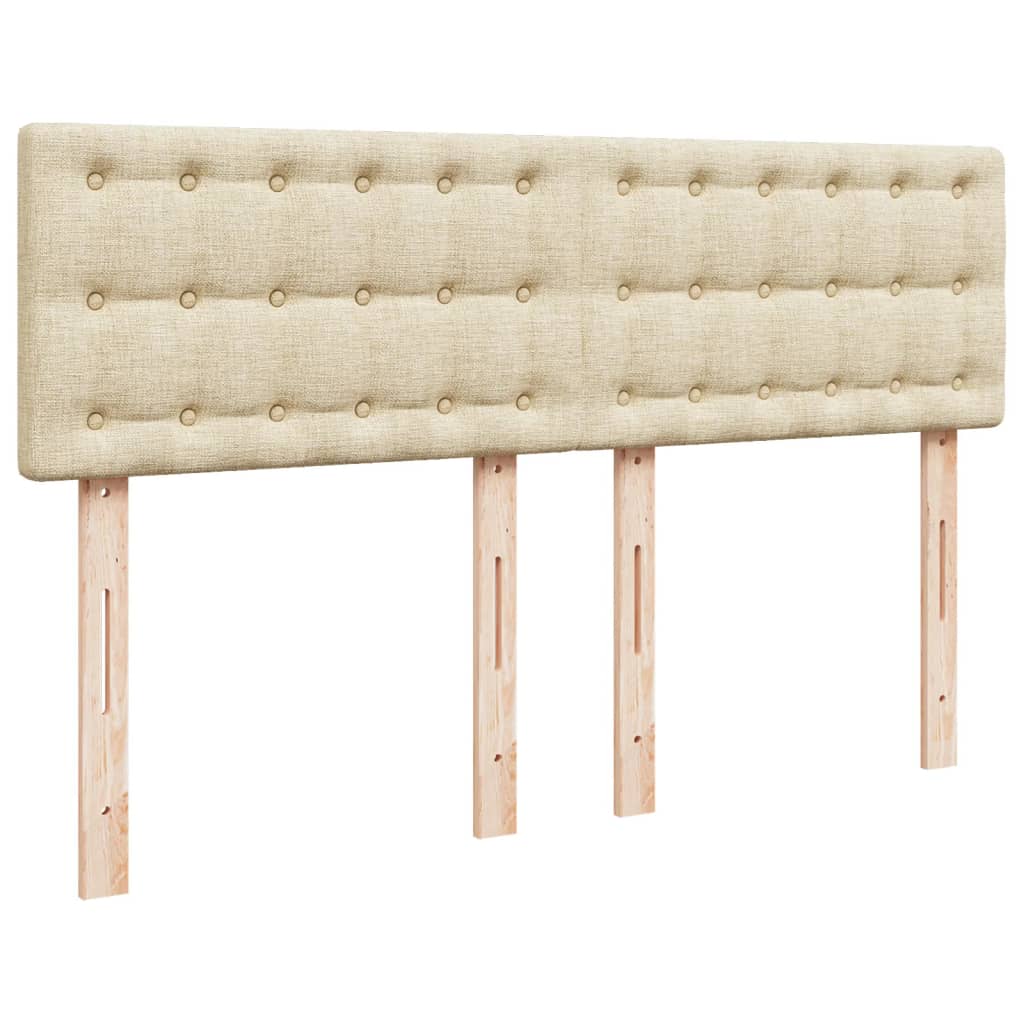 Giroletto a Molle con Materasso Crema 160x200 cm in Tessuto 3286750