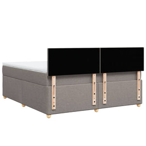 vidaXL Giroletto a Molle con Materasso Tortora 180x200 cm in Tessuto