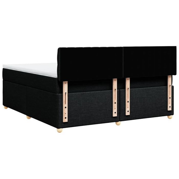 vidaXL Giroletto a Molle con Materasso Nero 180x200 cm in Tessuto