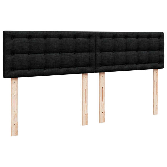 vidaXL Giroletto a Molle con Materasso Nero 180x200 cm in Tessuto