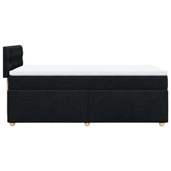 Letto a Molle con Materasso Nero Singolo in Tessuto 3286861