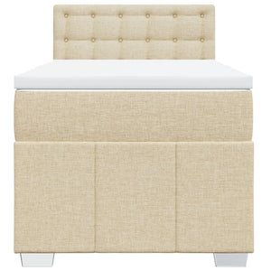 Giroletto a Molle con Materasso Crema 80x200 cm inTessuto 3286914