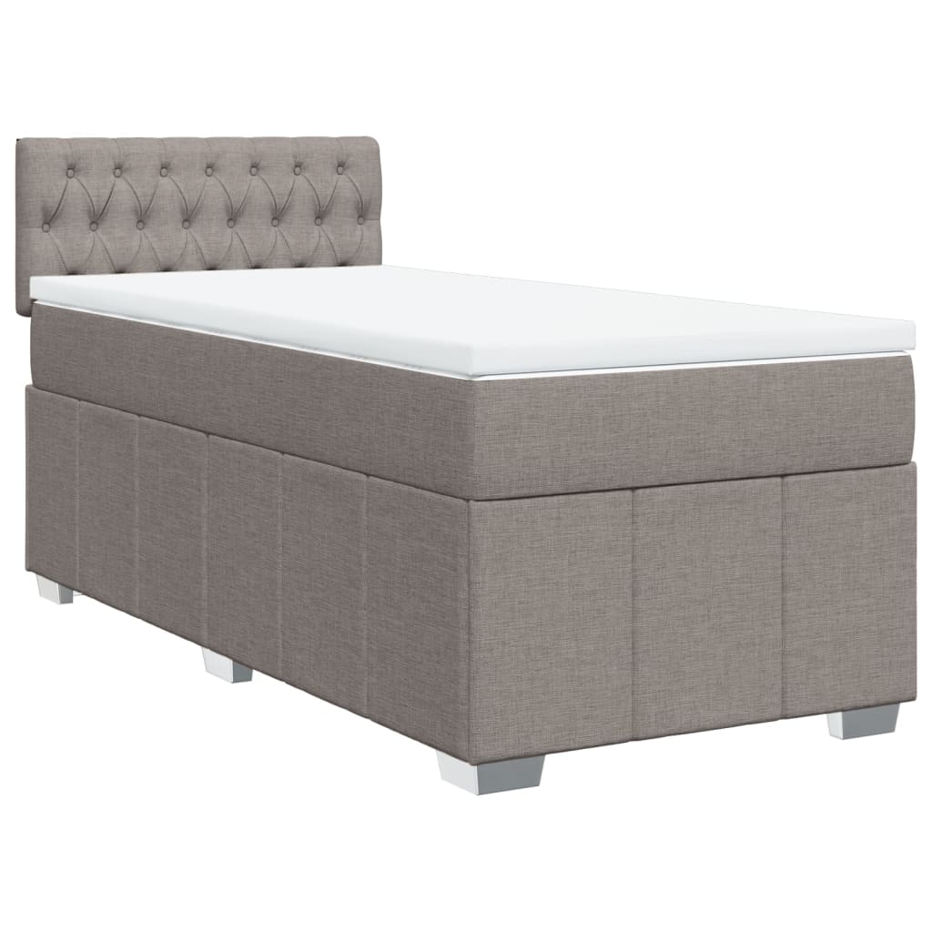 Giroletto a Molle con Materasso Tortora 90x190 cm in Tessuto 3286934