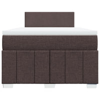 Giroletto a Molle con Materasso Marrone Scuro 120x200cm Tessuto 3287031
