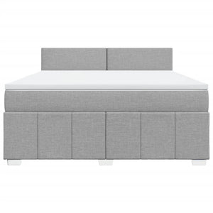 Giroletto a Molle con Materasso Grigio Chiaro180x200 cm Tessuto 3287140