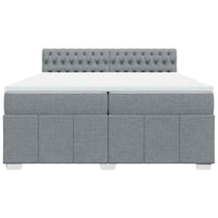 Giroletto a Molle con Materasso Grigio Chiaro 200x200cm Tessuto 3287182