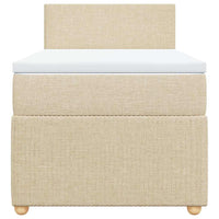 Giroletto a Molle con Materasso Crema 80x200 cm inTessuto 3287281