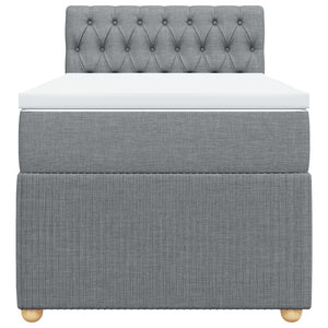 Giroletto a Molle con Materasso Grigio Chiaro 80x200 cm Tessuto 3287290