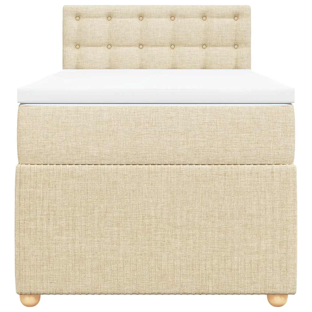 Giroletto a Molle con Materasso Crema 80x200 cm inTessuto 3287302