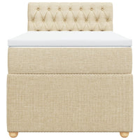 Giroletto a Molle con Materasso Crema 90x190 cm in Tessuto 3287323