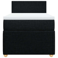 Giroletto a Molle con Materasso Nero 90x200 cm in Tessuto 3287334