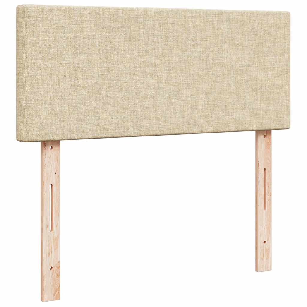 vidaXL Giroletto a Molle con Materasso Crema 120x200 cm in Tessuto