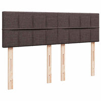 vidaXL Giroletto a Molle con Materasso Marrone Scuro 140x190cm Tessuto