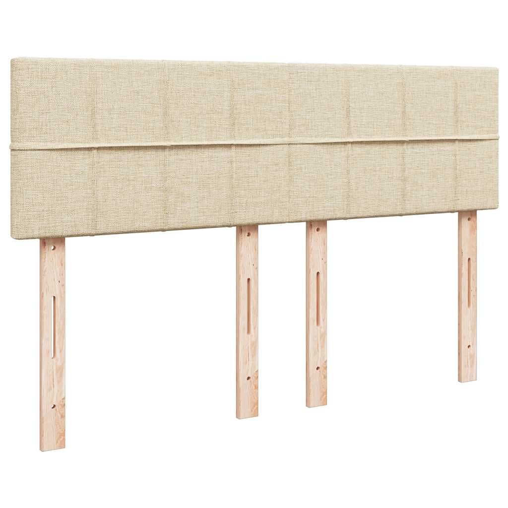 Giroletto a Molle con Materasso Crema 140x200 cm in Tessuto