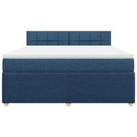 Giroletto a Molle con Materasso Blu 180x200 cm in Tessuto