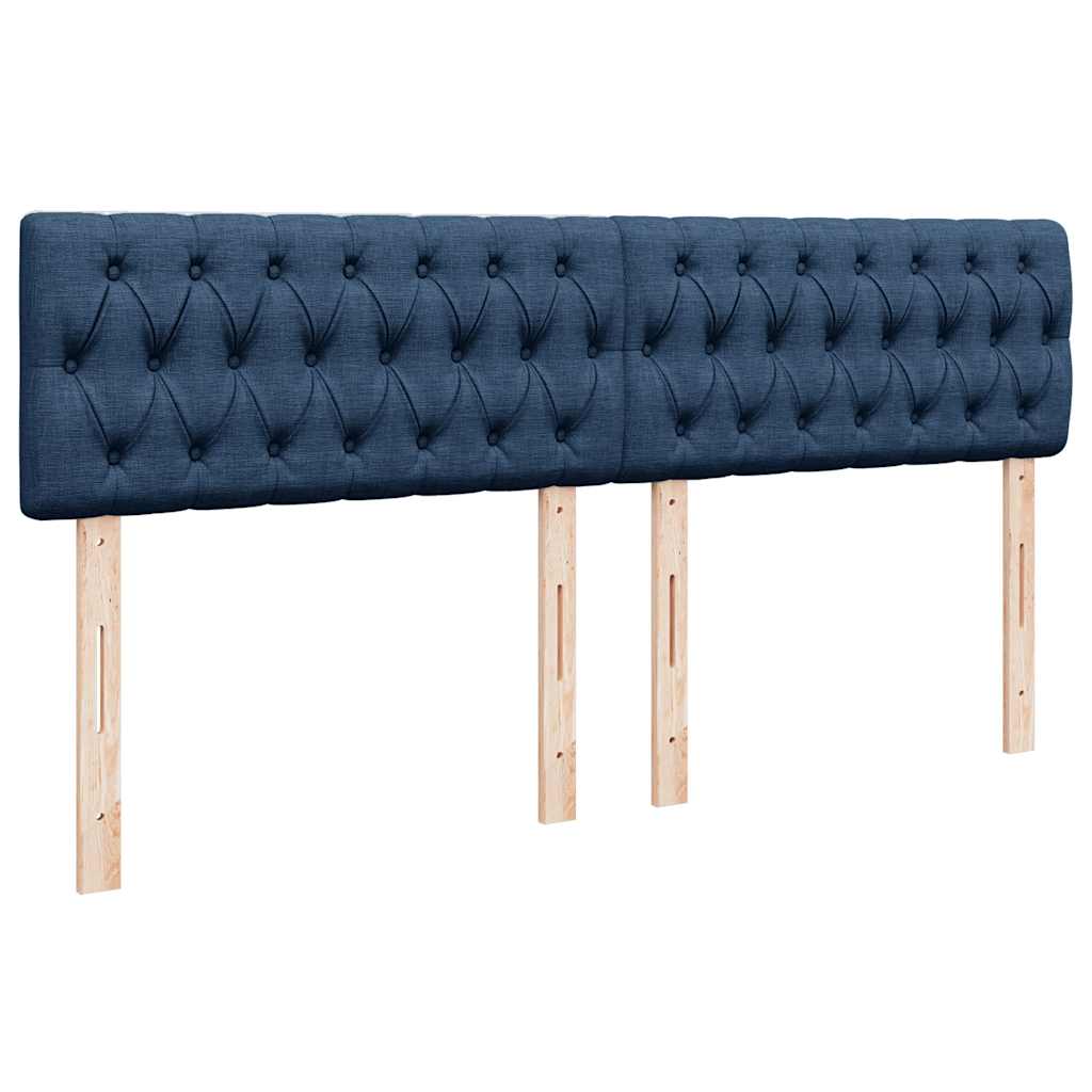 Giroletto a Molle con Materasso Blu 200x200 cm in Tessuto