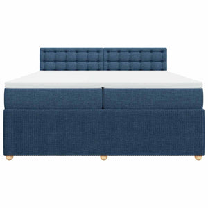 Giroletto a Molle con Materasso Blu 200x200 cm in Tessuto 3287583