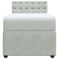 Giroletto a Molle con Materasso Grigio Chiaro 90x200 cm Velluto 3287638