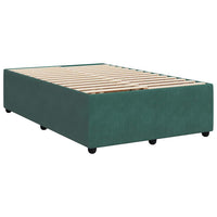 vidaXL Giroletto a Molle con Materasso Verde Scuro 120x190 cm Velluto