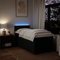 Giroletto a Molle con Materasso Nero 90x190 cm in Tessuto