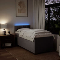 Giroletto a Molle con Materasso Tortora 90x190 cm in Tessuto 3288047