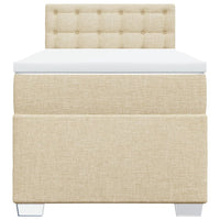 Giroletto a Molle con Materasso Crema 90x200 cm inTessuto