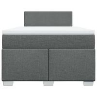 Giroletto a Molle con Materasso Grigio Scuro 120x200 cm Tessuto