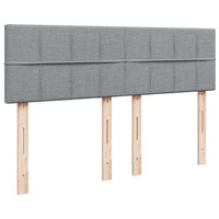 Giroletto a Molle con Materasso Grigio Chiaro160x200 cm Tessuto