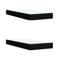 Giroletto a Molle con Materasso Nero 200x200 cm in Tessuto