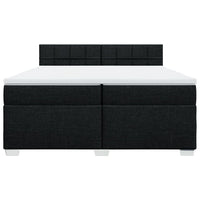 Giroletto a Molle con Materasso Nero 200x200 cm in Tessuto 3288297